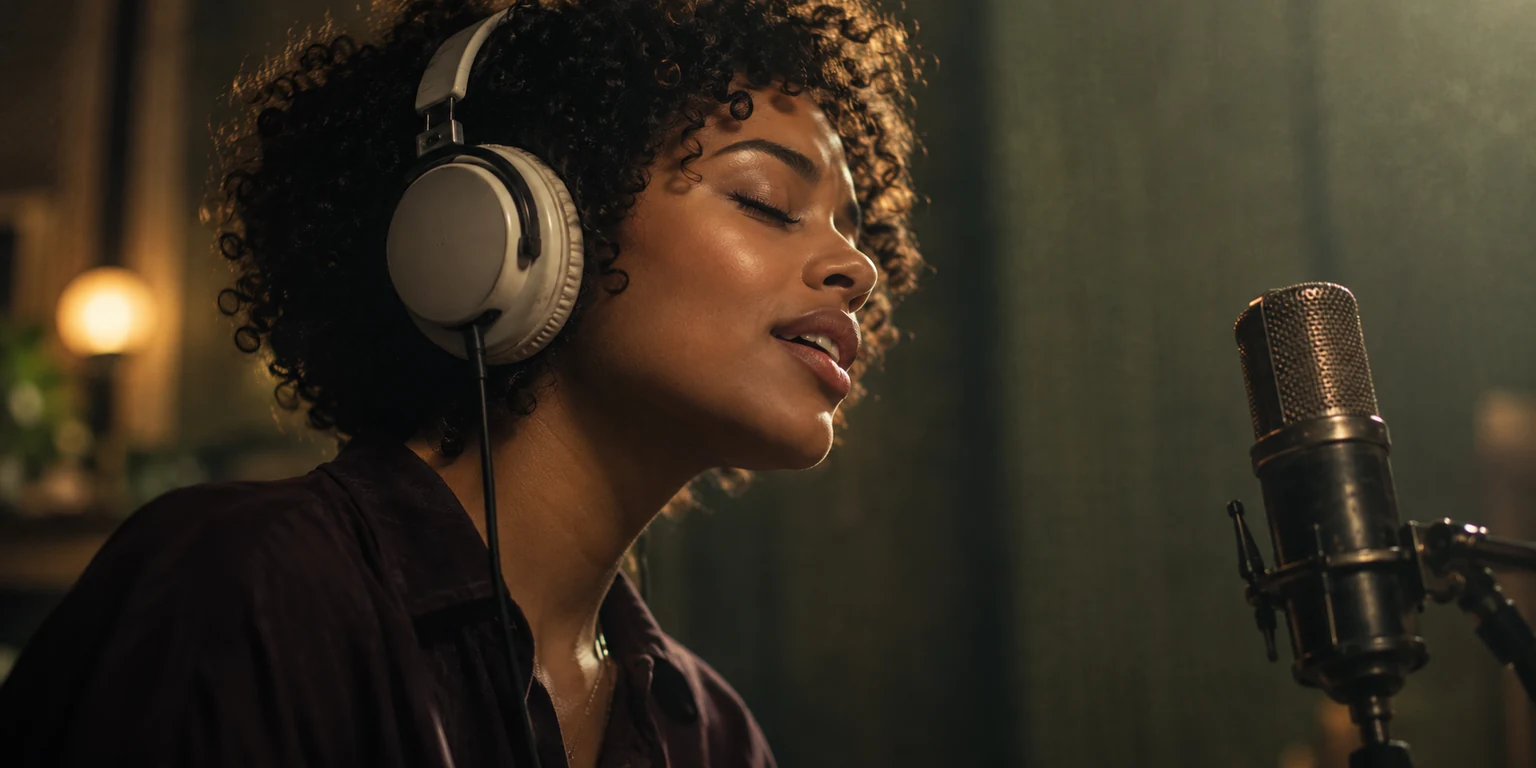 Illustrative singer exploring a warm soulful musical direction