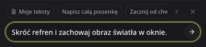 Polecenie do pomocy w pisaniu tekstu, przed wysłaniem do AI.